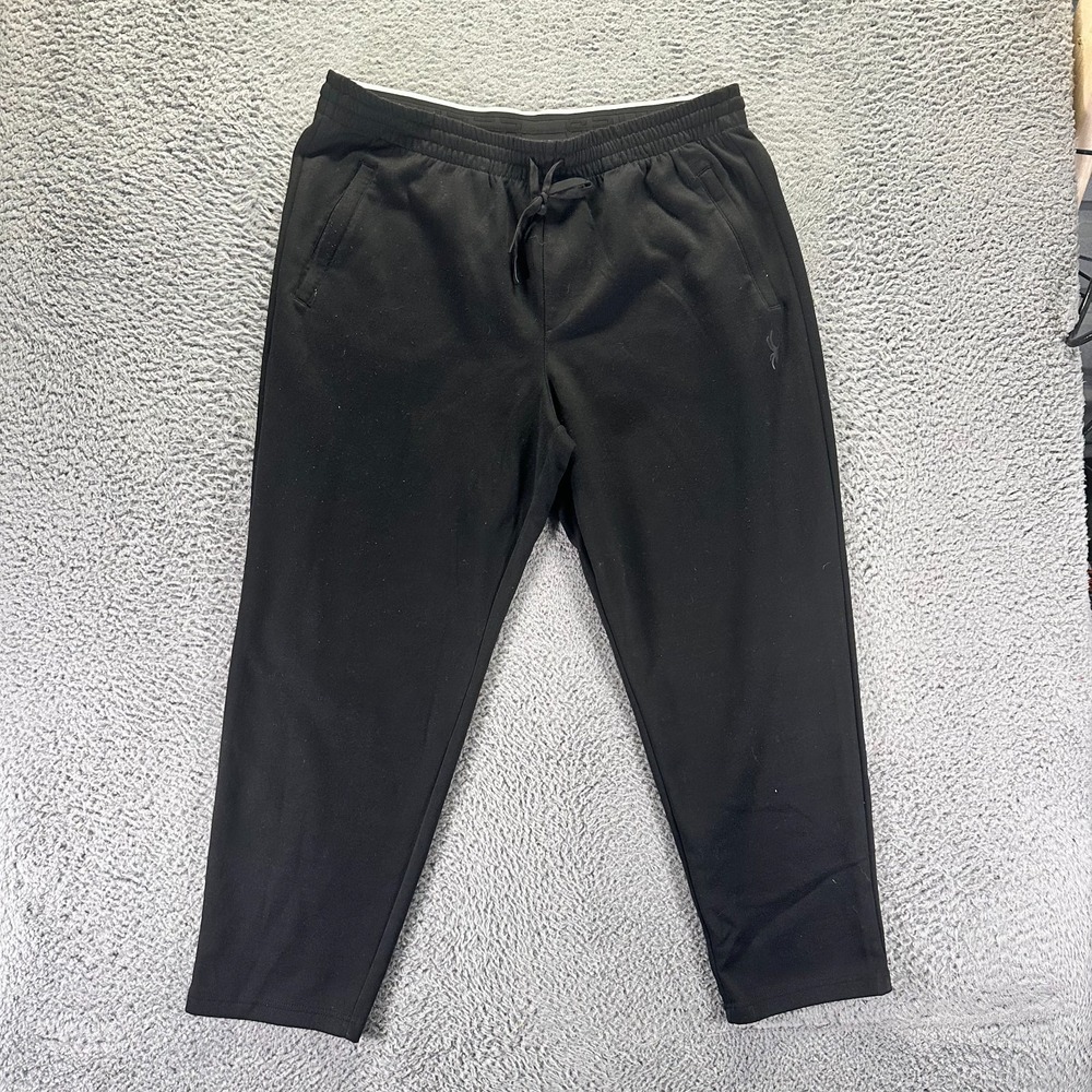 Spyder Active Pant Men XL Black Polyester Track Tapered Training Running Stretch